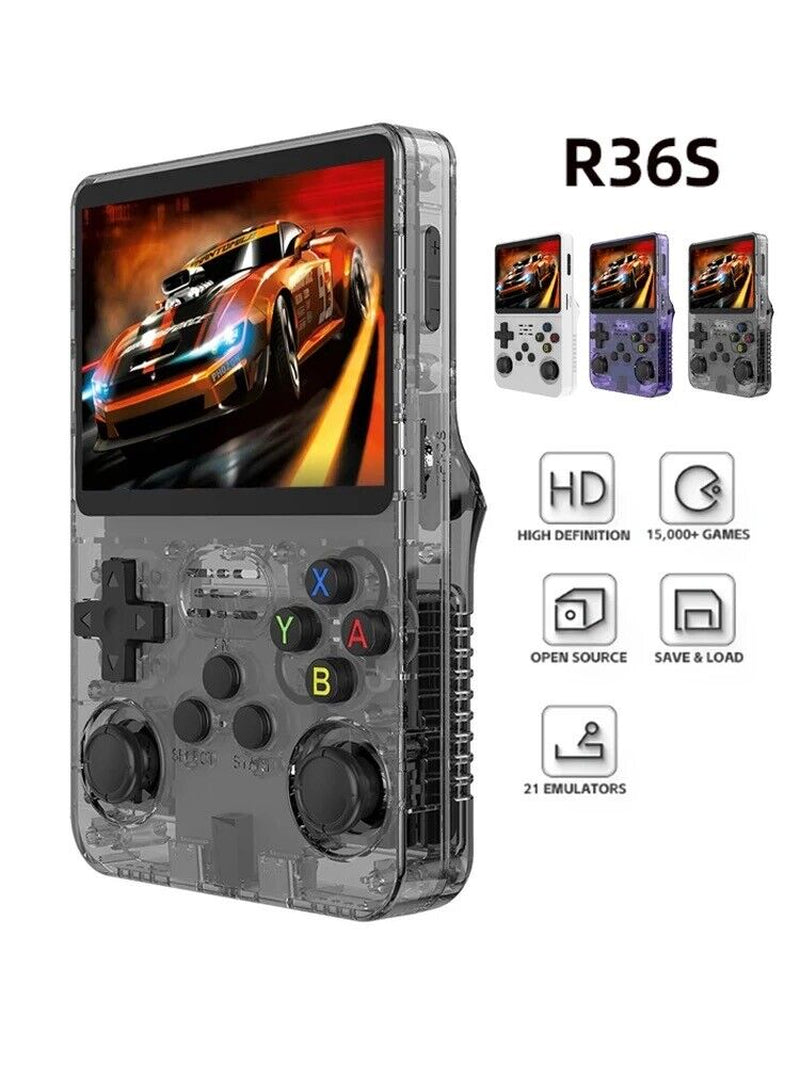 R36S Retro Handheld Video Game Console Linux System 3.5 Inch IPS Screen