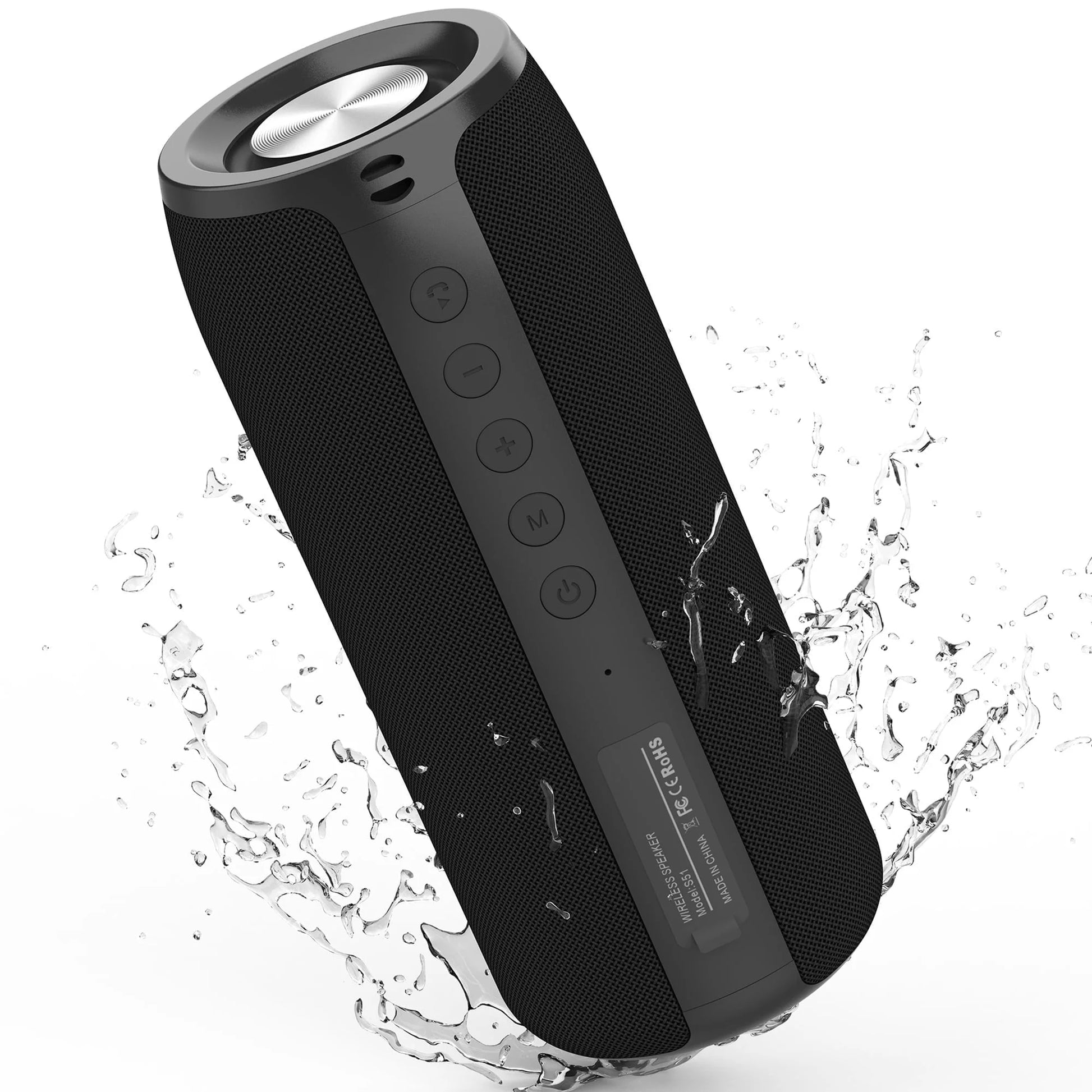 Portable Bluetooth Speaker,Waterproof Wireless Speaker with Loud Stereo Deep Bass Sound,30H Playtime,Bluetooth 5.0,TWS Pairing for Home,Party,Blue