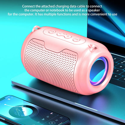 Up to 65% Off!  Bluetooth Speakers Bluetooth 5.0 Colorful Streamer Mini Audio Outdoor Portable Bluetooth Audio Subwoofer Surround Sound Hifi Speaker Computer Speakers