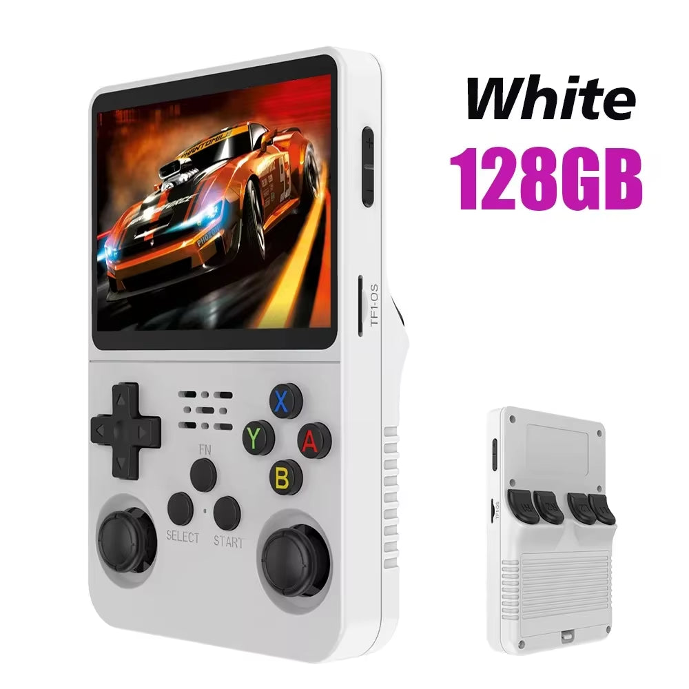 128G Open Source  Video Game Console Linux System 3.5 Inch IPS Screen Orange Portable Pocket Video Player 64GG Best Games