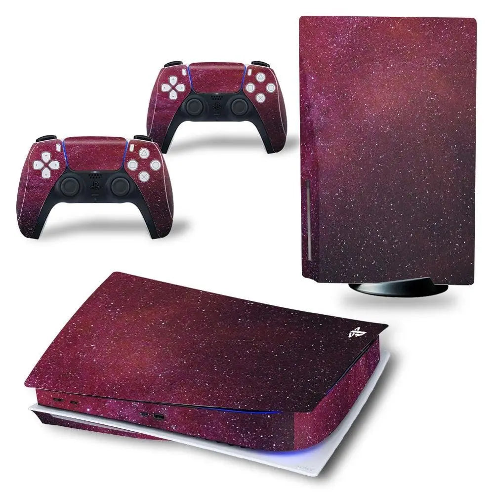 2 in 1 Full Set Sticker for PS5 Disk Console Skin Decal Cover Protective Film Compatible with for Playstation5 Decoration