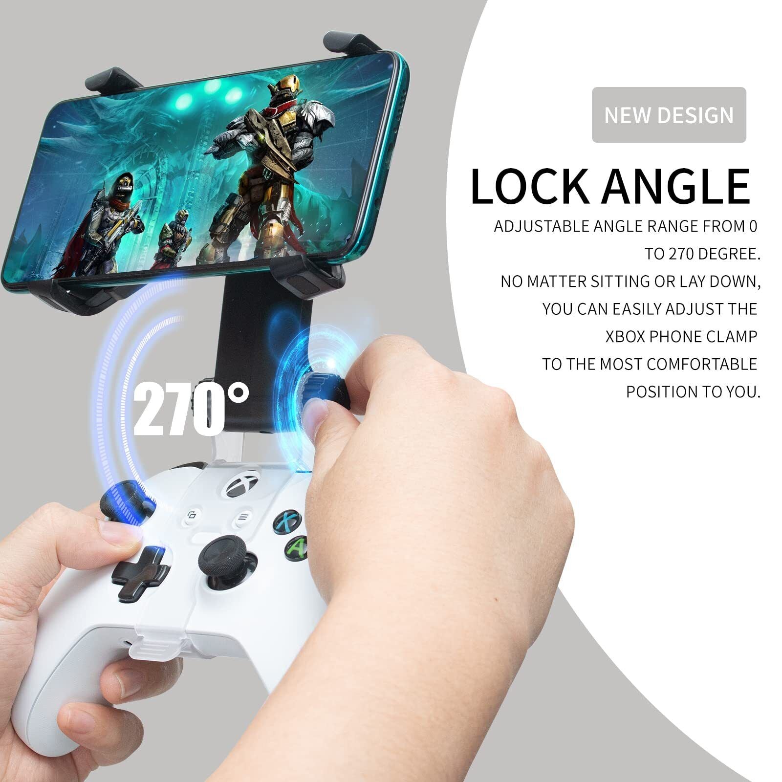 Xbox Series X Controller Phone Clip Xbox One Controller Mobile Phone Mount Adj