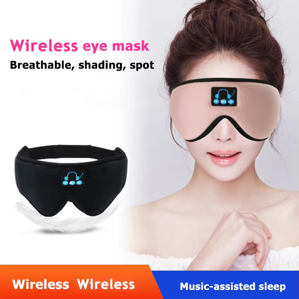 Sleep Headphones 3D Bluetooth 5.0 Headband Sleeping Headphones Wireless Music Eye Mask Cover Sleep Earbuds for Side Sleeper